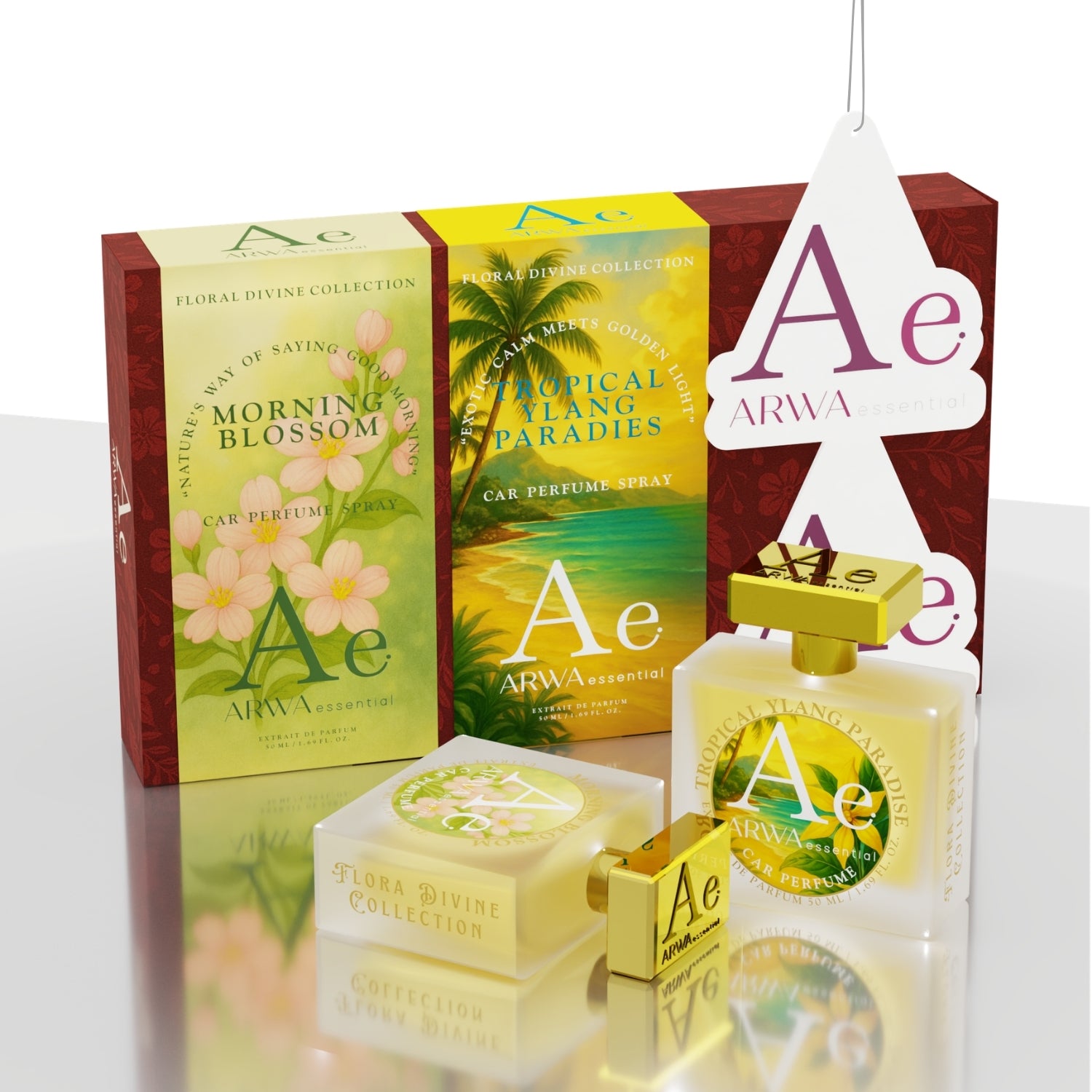 Tropical Ylang Paradise + Morning Blossom Car Perfume Spray | 50ml + 50ml