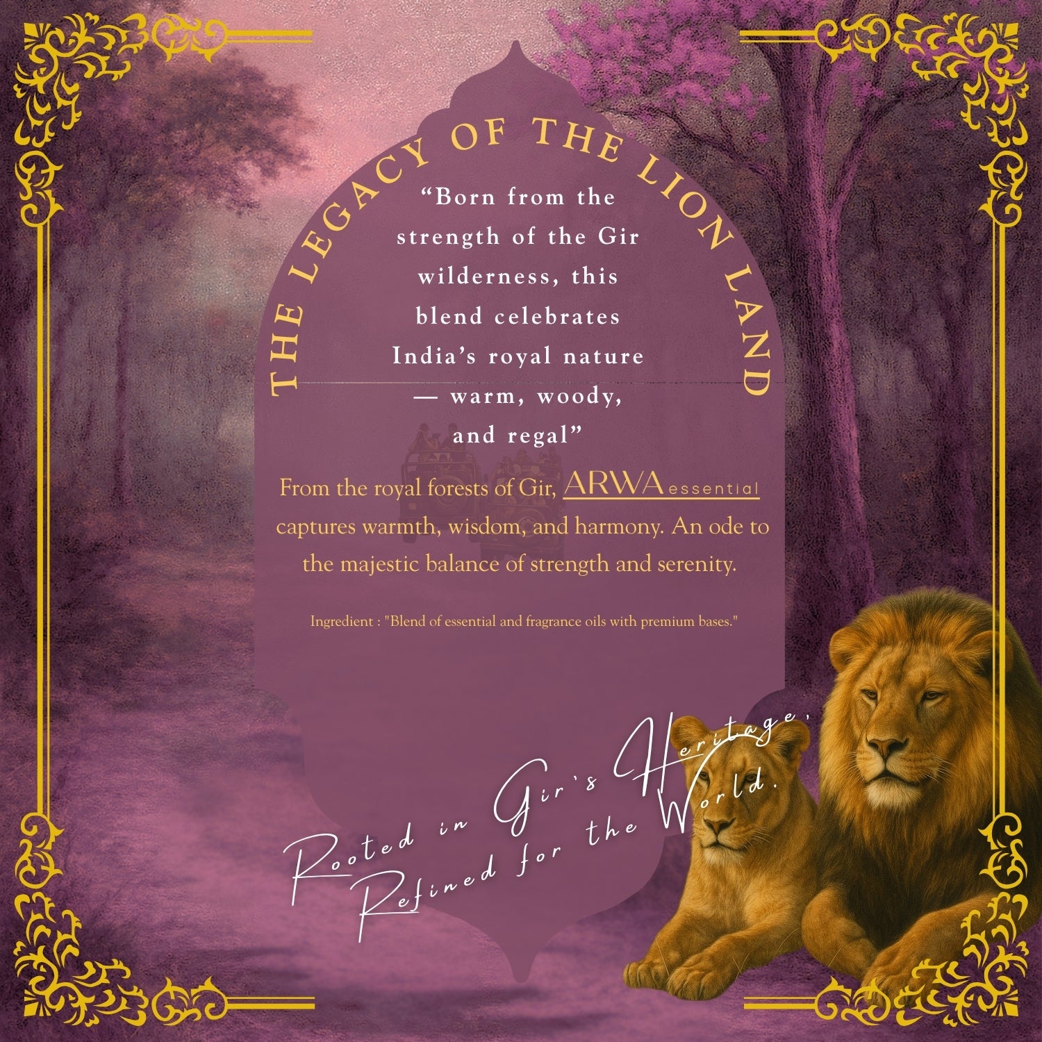 Gir Rosewood Safari Car Perfume Spray | 50ml