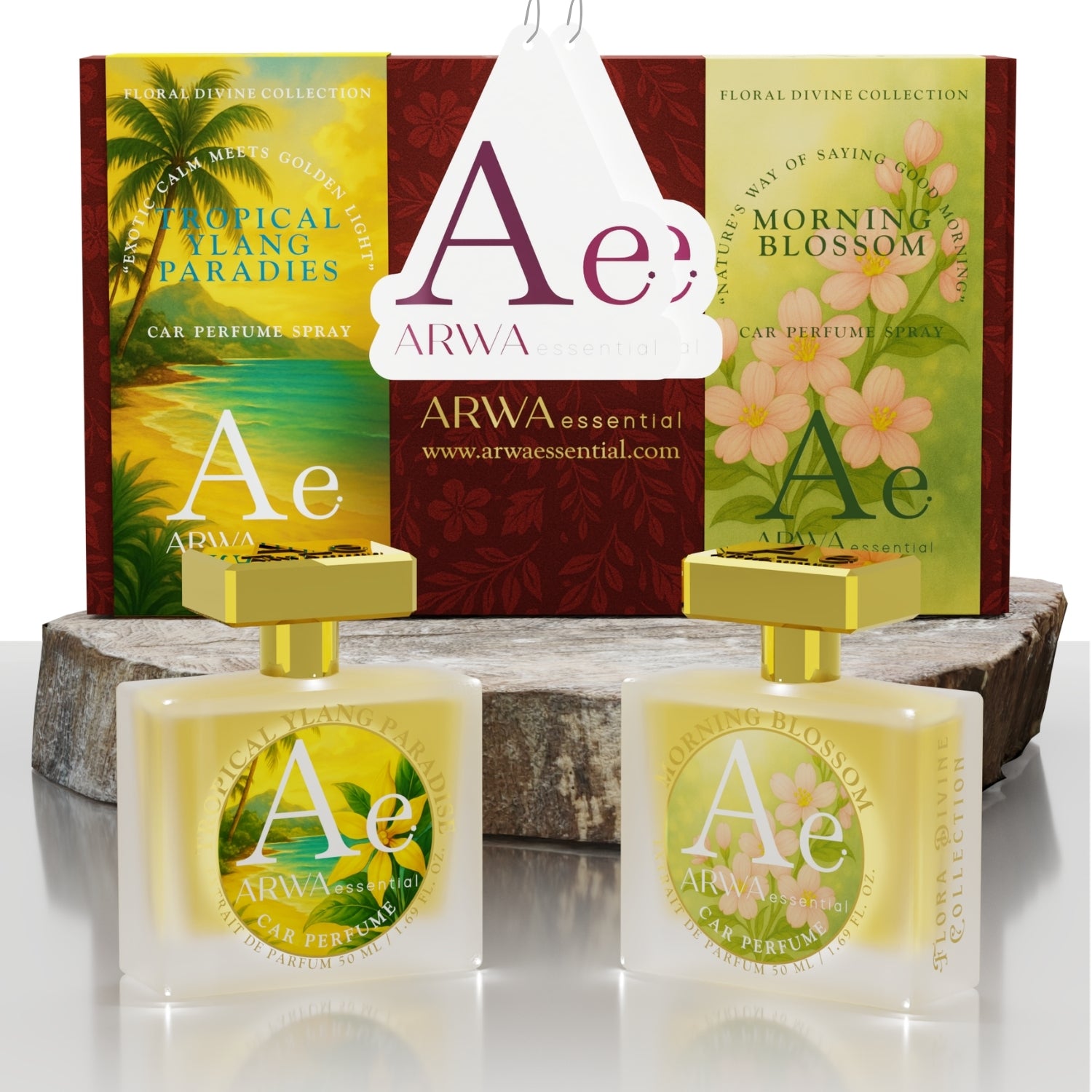 Tropical Ylang Paradise + Morning Blossom Car Perfume Spray | 50ml + 50ml