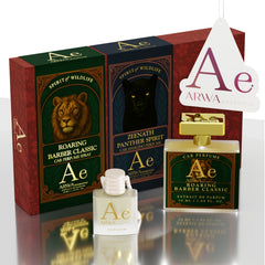 Zeenath Panther Spirit Hanging Car Perfume 10ml + Roaring Barber Classic Car Perfume Spray 50ml