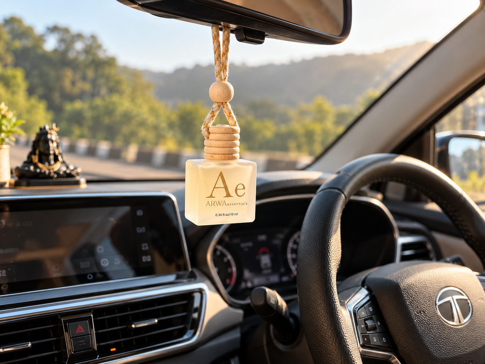 ARWA premium car perfume hanging in a car cabin